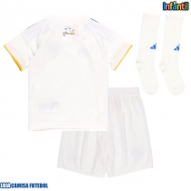 Camisa de Futebol Leeds United Equipamento Principal Infantil 2025-26 Manga Curta (+ Calças curtas)